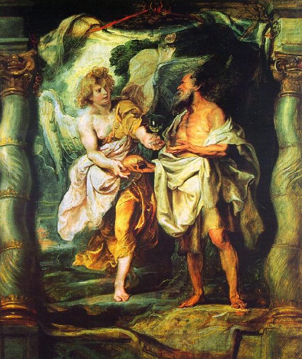 Peter Paul Rubens The Prophet Elijah Receiving Bread and Water from an Angel